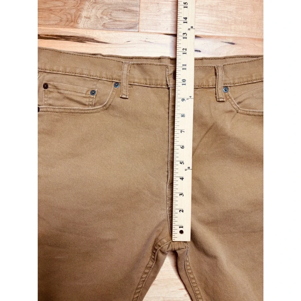 Levi's 513 Slim Straight Jeans Men 36x30 (Tag 36x32) Tan Stretch